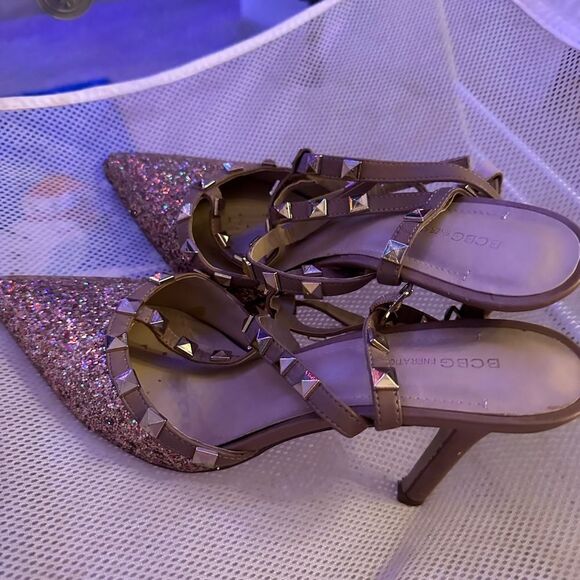 BCBG Generation Pink sparkly heels - Picture 1 of 4